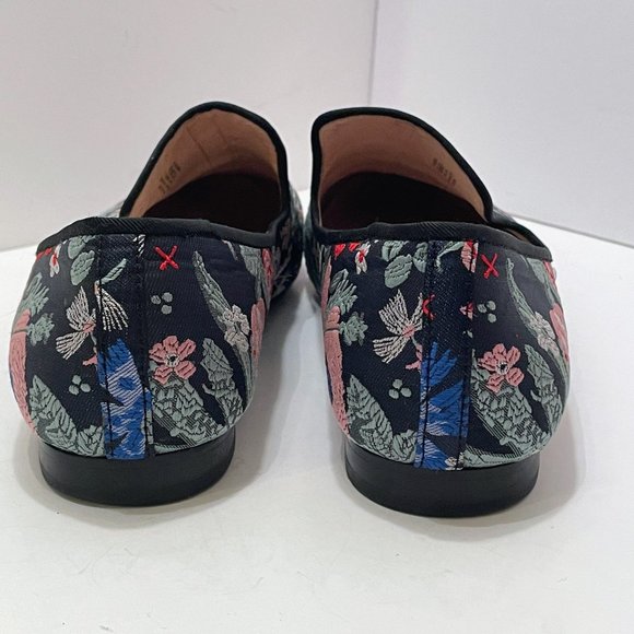Vince Camuto Lindgren Navy Blue Floral Tapestry Slip On Loafers Size: 9 1/2M - Picture 8 of 9
